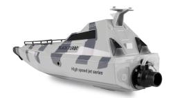 Amewi RC vojenský člun Black Turbo šedá kamufláž