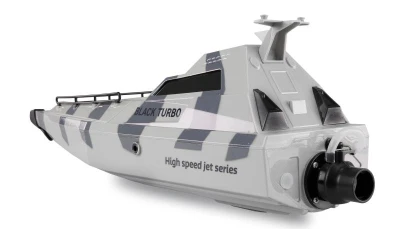 Amewi RC vojenský člun Black Turbo šedá kamufláž