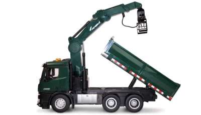 Amewi Mercedes-Benz Arocs zelené RC nákladní auto s jeřábem, RTR sada