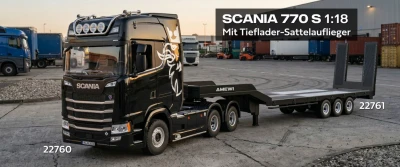 AMEWI Trade e.K. Amewi RC tahač Scania 770 6x4 1:18 RTR červený