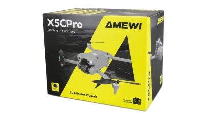 Amewi AMXFlight X5CPro šedý dron s kamerou, LCD dálkovým ovládáním a 2 bateriemi