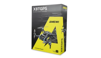 AMEWI Trade e.K. AMXFlight X8TGPS dron s kamerou, LCD dálkovým ovládáním, střídavými motory, 2 aku v balení
