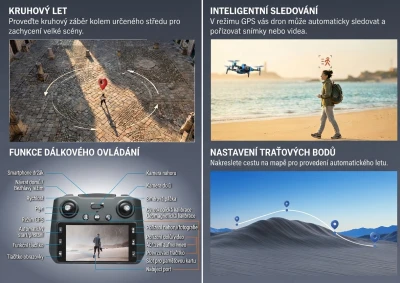 AMEWI Trade e.K. AMXFlight X8TGPS dron s kamerou, LCD dálkovým ovládáním, střídavými motory, 2 aku v balení