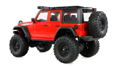Amewi AMXRock Crosstrail červený 4WD 1:16 RTR LED rampa RC crawler