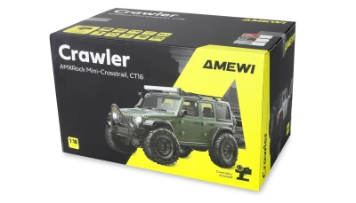 Amewi AMXRock Crosstrail červený 4WD 1:16 RTR LED rampa RC crawler