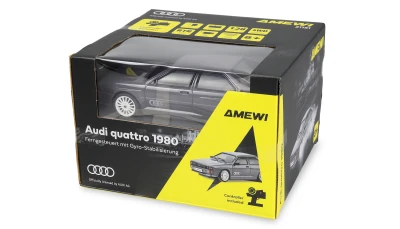 AMEWI Trade e.K. Audi quattro 1980 Onroad a Drift pneu gyroskop 4WD 1:28 RTR grafitově šedá