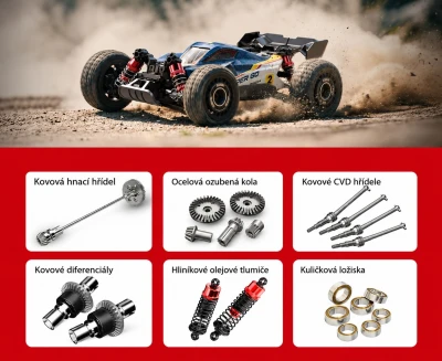 Amewi Hyper Go V2 střídavý 45 km/h 4WD 1:16 RTR 2x karoserie buggy