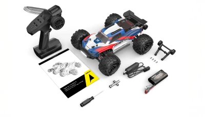 Amewi Hyper Go Truggy V2 modro-červený 45km/h 4WD 1:16 RTR LED