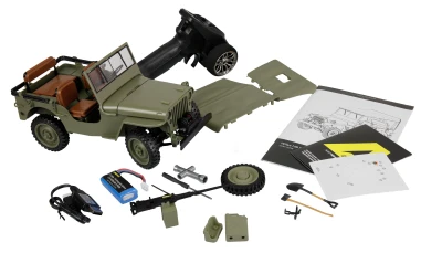 AMEWI Trade e.K. Jeep Willys MB Scale RC Crawler 4WD 1:14 RTR zelený
