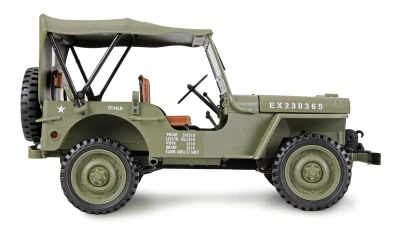 AMEWI Trade e.K. Jeep Willys MB Scale RC Crawler 4WD 1:14 RTR zelený