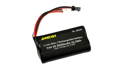 Amewi černý Li-Ion akumulátor 2S 7,4V 3000mAh s konektorem HBX