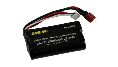 Amewi Li-Ion 2S 7,4V 3000mAh T-konektor černý akumulátor