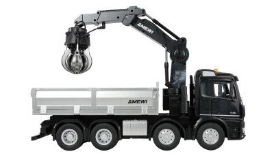 Amewi Mercedes-Benz Arocs černý 8x4/4 4WD 1:18 RTR RC sklápěč s hydraulickou rukou