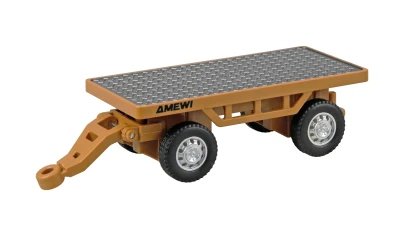 AMEWI Trade e.K. Mini kovový RC vysokozdvižný vozík s přívěsem, proporcionální 8kanálový 1:64 RTR