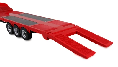 Amewi červený třínápravový podvalníkový návěs pro modely Scania 1:18