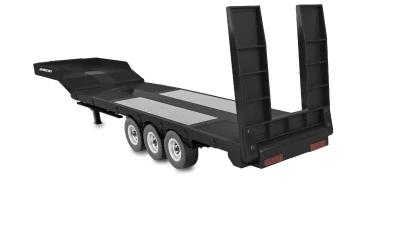 AMEWI Trade e.K. Podvalníkový návěs, třínápravový, pro modely Scania v měřítku 1:18, černý