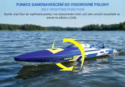 AMEWI Trade e.K. RC člun Marlin S5 Mono Speedboat Brushless proporcionální 450mm RTR