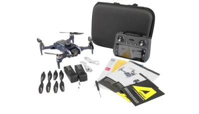 AMEWI AMXFlight X8TGPS šedý RC dron s GPS, HD kamerou a displejem ve vysílači