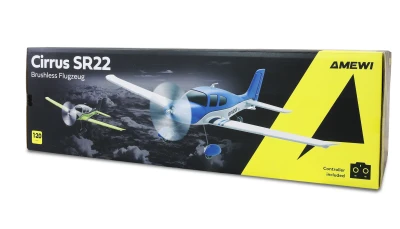AMEWI Trade e.K. RC model letadla Cirrus SR22 520mm 4 kanálový 3D/6G stabilizace, RTF, modrý, brushless