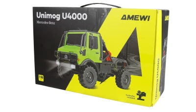 AMEWI Trade e.K. RC model Mercedes-Benz Unimog U4000 Crawler 4WD 1:18 RTR proporcionální zelený