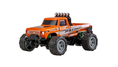 Amewi RC Monster Truck kovový oranžový 1:64 RTR LED Tempomat 2,4GHz