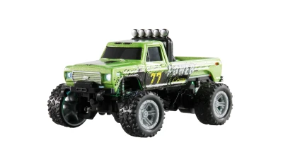 Amewi RC Monster Truck kovový 1:64 RTR LED Tempomat 2,4GHz zelený