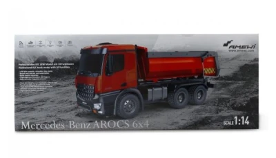 AMEWI Mercedes-Benz Arocs 1:14 červený RC sklápěč