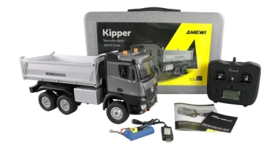 AMEWI Mercedes-Benz Arocs 6x6 1:14 RTR antracitový RC sklápěč