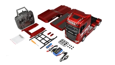Amewi Scania 770 červený 6x4 1:18 RTR RC tahač s podvalníkem
