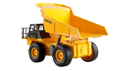 AMEWI Trade e.K. Sada 2 v 1 RC sklápěč dumper a RC pásový bagr, 9 kanálů, RTR v měřítku 1:24
