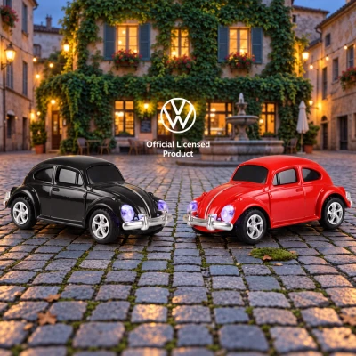 Amewi VW Brouk 1300 černý kovový 1:64 RTR s pistolovým dálkovým ovládáním a LED světly RC model auta