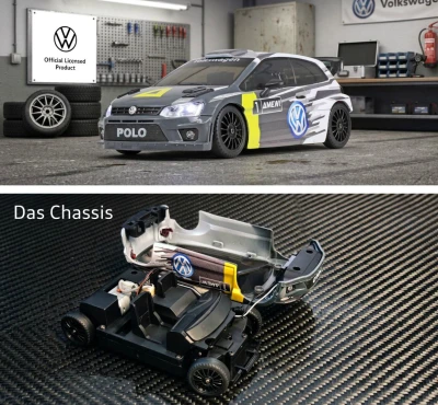 Amewi VW Polo R WRC Rally/Drift 4WD 1:28 RTR šedé RC auto