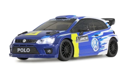 Amewi VW Polo R WRC modré 4WD 1:28 RTR driftovací auto s gyroskopem