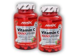 Amix 2x Vitamin C 1000mg + Rose Hips 100 cps