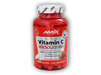 Amix Vitamin C 1000mg + Rose Hips 100 kapslí Amix Vitamin C 1000mg + Rose Hips 100 kapslí