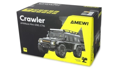 Amewi AMXRock D90 oranžový 4WD 1:16 RTR LED rampa RC crawler
