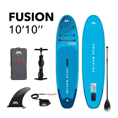 Aqua Marina Fusion 10,10 BLUE 2025 blue paddleboard set s pádlem Aqua Marina Fusion 10,10 BLUE 2025 blue paddleboard set s pádlem
