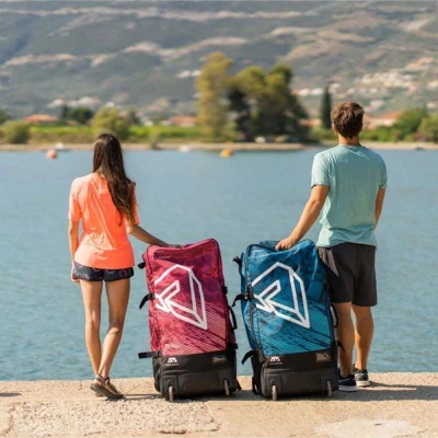 Aqua Marina Premium BLUE 90l s kolečky 2025 blue transportní vak