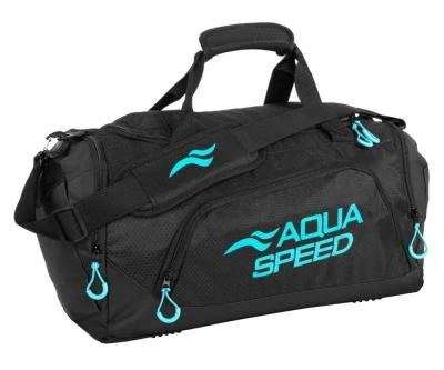 Aqua-Speed Duffle Bag M sportovní taška černá-tyrkysová Aqua-Speed Duffle Bag M sportovní taška černá-tyrkysová