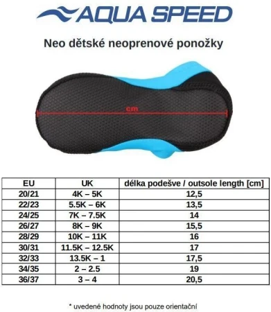Aqua-Speed Neo dětské neoprenové ponožky červená POUZE 28/29 (VÝPRODEJ)