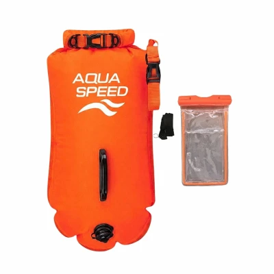 Aqua Speed Plavecká bójka a suchý vak OPEN WATER 37x72 + pouzdro na mobil