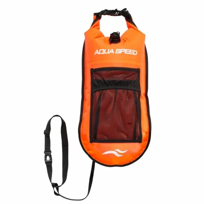 Aqua Speed Plavecká bojka OPEN WATER SWIM s kapsou 17l oranžová (VÝPRODEJ)
