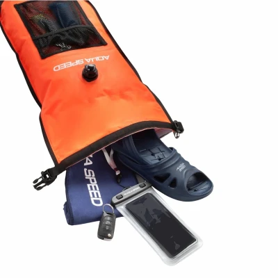Aqua Speed Plavecká bojka OPEN WATER SWIM s kapsou 17l oranžová (VÝPRODEJ)