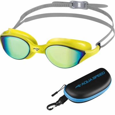 Aqua Speed Plavecké zrcadlové brýle Vortex Mirror s pouzdrem žlutá