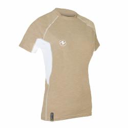 Aqualung Dámské lycrové triko Aqua Lung LOOSE FIT béžová/bílá