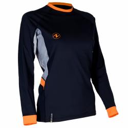 Aqualung Dámske lycrové tričko Aqua Lung LOOSE FIT čierna/šedá dlhý rukáv