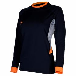 Aqualung Dámske lycrové tričko Aqua Lung LOOSE FIT čierna/šedá dlhý rukáv