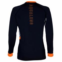 Aqualung Dámske lycrové tričko Aqua Lung LOOSE FIT čierna/šedá dlhý rukáv