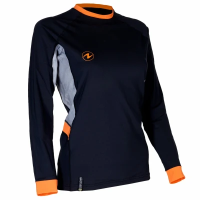 Aqualung Dámské lycrové triko Aqua Lung LOOSE FIT černá/šedá dlouhý rukáv