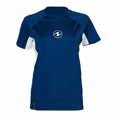 Aqualung Dámské lycrové triko Aqua Lung LOOSE FIT modrá/bílá